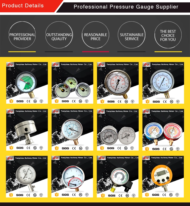 3/4 NPT Liquid Filled Polypropylene Process Pressure Gauge